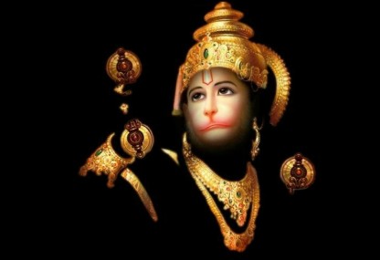 Download Hindu God Hanuman Black And Gold Wallpaper  Wallpaperscom